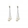 White gold 18kt 750/1000 with pearls shiny woman earrings