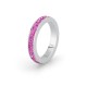 S'agapõ stainless steel, violet crystal ring SCR35