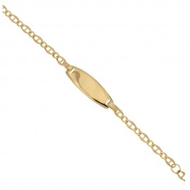 Bracciale in Oro giallo 18 Kt 750% con piastra