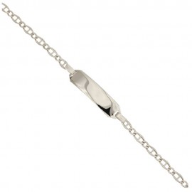 White gold 18 Kt 750/1000 shiny children bracelet