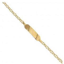 Bracciale in Oro giallo 18 Kt 750% con piastra rettangolare