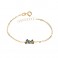Yellow gold 18 Kt 750/1000 children bracelet with motorcycle