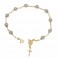 Bracciale Rosario in oro giallo e bianco 18 kt 75071000 con sfere lucide