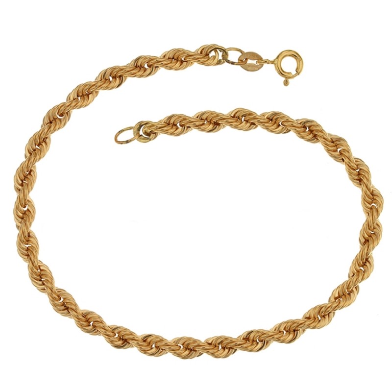 Bracciale in oro giallo 18kt 750 a maglia intrecciata