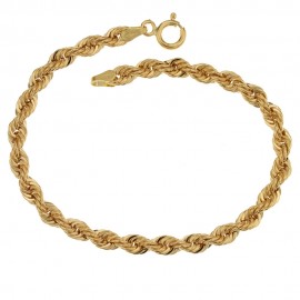 Bracciale in oro giallo 18kt 750 a maglia intrecciata