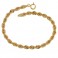 Yellow gold 18Kt 750/1000 interlaced chain shiny woman bracelet