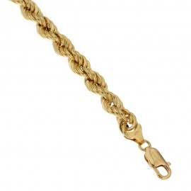 Bracciale in oro giallo 18kt 750/1000 a maglia intrecciata lucida da donna