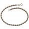 White gold 18Kt 750/1000 interlaced chain woman bracelet