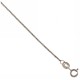 White gold 18kt 750% anklet 9.85 inch