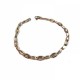 White gold 18Kt 750/1000 shiny and rhodium man bracelet