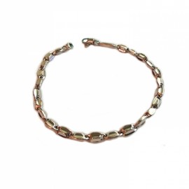 Bracciale in oro bianco 18Kt 750/1000 a catena vuota da uomo