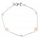 Bracciale in oro bianco 18Kt 750/1000 con perle e zirconi da donna