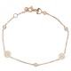 Bracciale in oro rosa 18Kt 750% con perle e zirconi