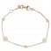 Bracciale in oro rosa 18Kt 750/1000 con perle e zirconi da donna