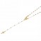 Gold 18 Kt 750/1000 with shiny spheres unisex rosary necklace