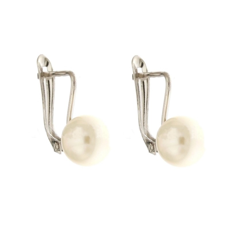 Gold 18 K pearls woaman earrings