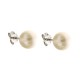 Gold 18 K earlobe pearls earrings