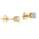 Gold 18 K cubic ziconia solitire earrings