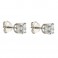 Gold 18k 750/1000 cubic ziconia solitire unisex earrings