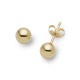 Gold 18 K smooth shiny earrings