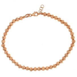 Gold 18Kt 750/1000 with hammered spheres bracelet