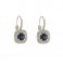 White gold 18 Kt 750/1000 colored cubic zirconia woman earrings