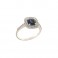 White gold 18 Kt 750/1000 colored cubic zirconia Corinne ring