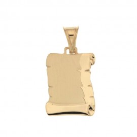 Gold 18 K customizable parchment pendant