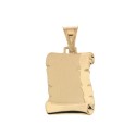 Pendente in oro 18 Kt 750/1000 a pergamena personalizzabile