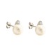 Gold 18 K pearls and cubic zirconia earrings