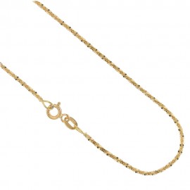 Gold 18 K flash chain woman necklace