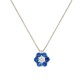 White gold 18 K flower pendant necklace