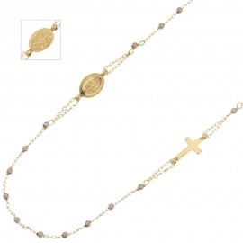 Gold 18 K Rosary choker necklace