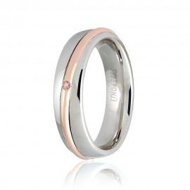 Gold 18 K Unoaerre Saturno wedding ring