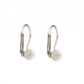 Gold 18 K diamond cut spheres earrings