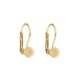 Gold 18 K diamond cut spheres earrings