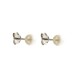 Gold 18 K Natural Freshwater Pearl Earrings Diameter 0.16 inch