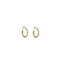 Yellow gold 18kt 750/100 hollow cane hoop girl earrings