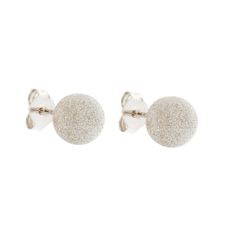 18 Kt Gold Diamond Cut Spheres Earrings