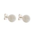 Gold 18Kt 750/1000 with diamond cut spheres woman earrings