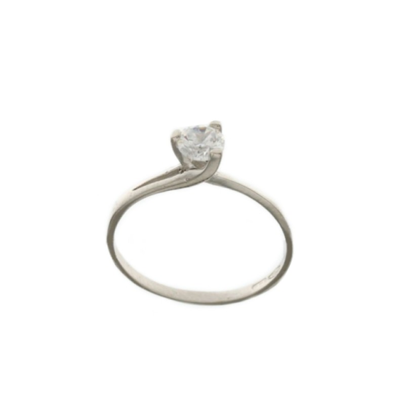 White gold 18 K with cubic zirconia Solitaire ring