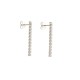 White Gold 18 K Cubic Zirconia Tennis Earrings Length 0.98 inch