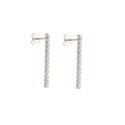 White Gold 18 Kt 750/1000 with cubic zirconia tennis earrings