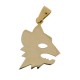 Gold 18 K Wolf Pendant