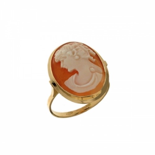 Yellow gold 18 K Authentic Cameo Woman Ring