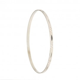 Gold 18Kt 750/1000 faceted and lined woman bangle