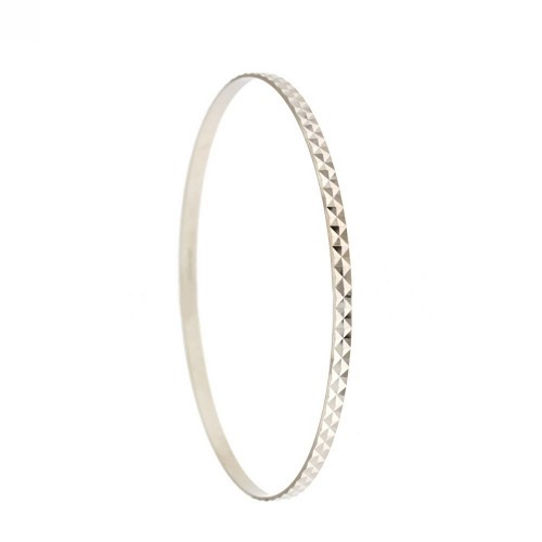18K Gold No Plated Multifaceted Woman Bangle