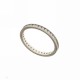 Anello Veretta in oro bianco 750% e zirconi bianchi