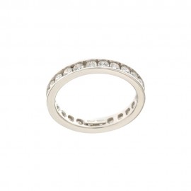 Anello in oro 18 Kt 750 con zirconi bianchi da donna