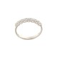 Anello mezza veretta in oro bianco 18 Kt 750/1000 con zirconi bianchi da donna